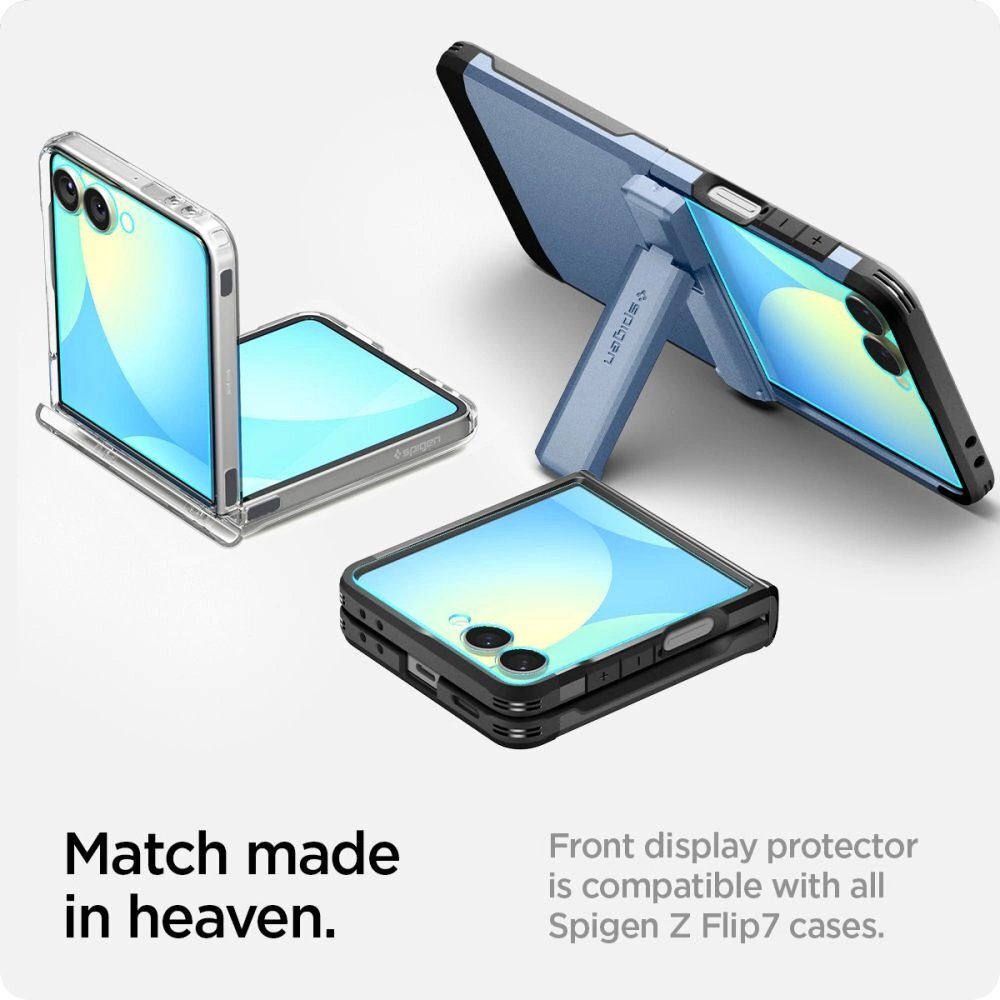 Samsung Galaxy Z Flip 7 Spigen Glas.TR EZ Fit HD grūdintas stiklas – skaidrus 13