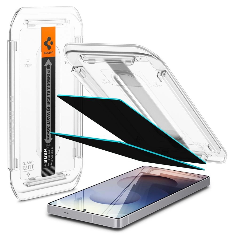 Spigen Glas.TR "Ez Fit" Privacy (2 vnt.) privatumo stiklas skirtas Samsung Galaxy S25 Ultra 1 Spigen Glas.TR "Ez Fit" Privacy (2 vnt.) privatumo stiklas skirtas Samsung Galaxy S25 Ultra 1