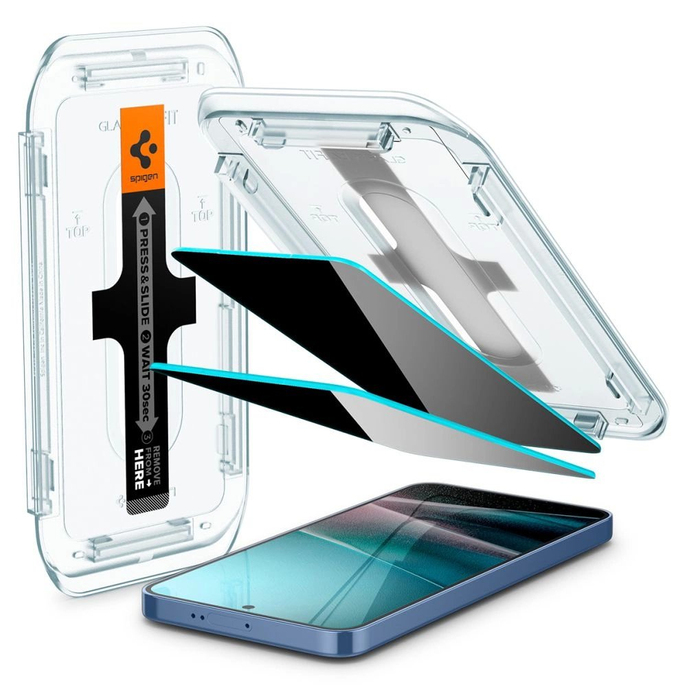 Spigen Glas.TR "Ez Fit" Privacy HD (2 vnt.) privatumo stiklas skirtas Samsung Galaxy S24+ / S25+ 1 Spigen Glas.TR "Ez Fit" Privacy HD (2 vnt.) privatumo stiklas skirtas Samsung Galaxy S24+ / S25+ 1