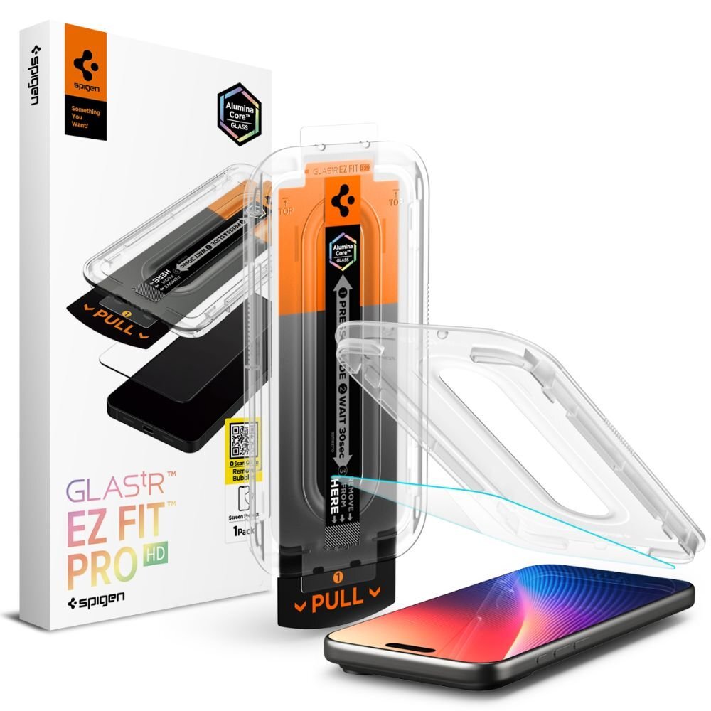 iPhone 16 Pro Max / 17 Pro Max Spigen Glas.TR EZ Fit Pro grūdintas stiklas – skaidrus iPhone 16 Pro Max / 17 Pro Max Spigen Glas.TR EZ Fit Pro grūdintas stiklas – skaidrus