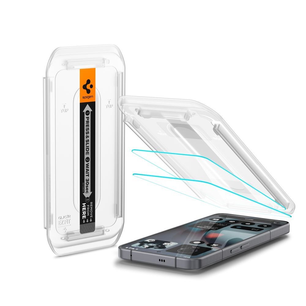 Nothing Phone 3 Spigen Glas.TR EZ Fit 2-pack grūdintas stiklas – skaidrus 1 Nothing Phone 3 Spigen Glas.TR EZ Fit 2-pack grūdintas stiklas – skaidrus 1
