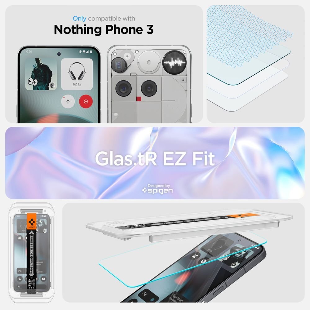 Nothing Phone 3 Spigen Glas.TR EZ Fit 2-pack grūdintas stiklas – skaidrus 7