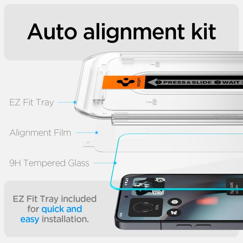 Nothing Phone 3 Spigen Glas.TR EZ Fit 2-pack grūdintas stiklas – skaidrus 8