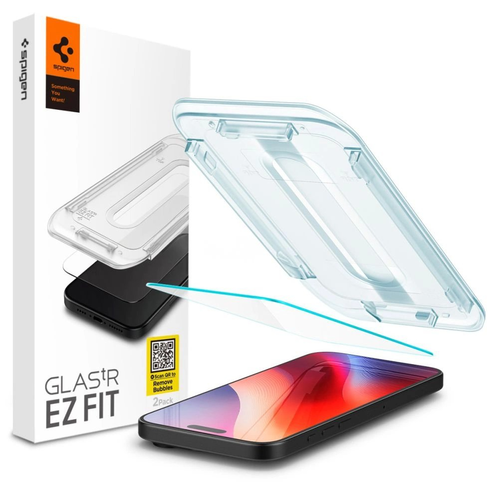 iPhone 16 Pro Spigen Glas.tR EZ Fit grūdintas stiklas iPhone 16 Pro Spigen Glas.tR EZ Fit grūdintas stiklas