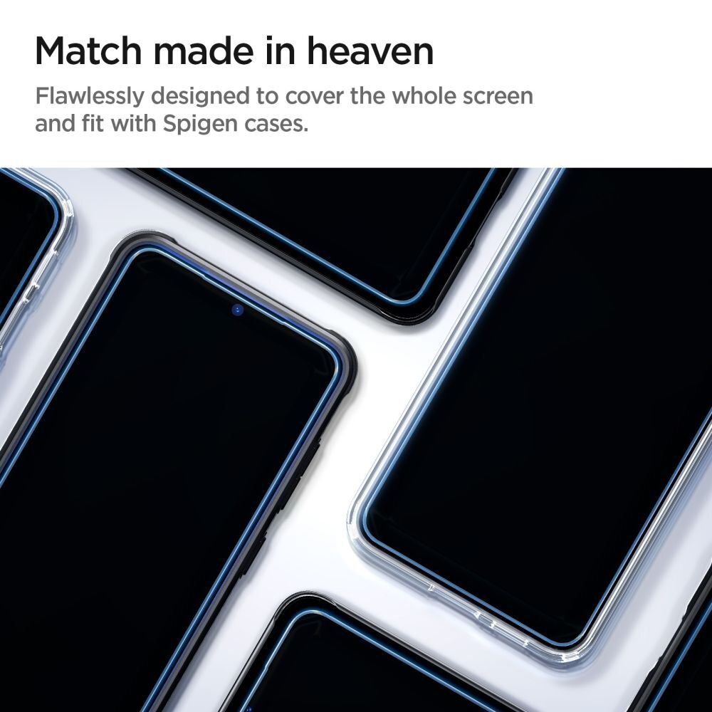 Samsung Galaxy S24 apsauginis stiklas Spigen Glas.tR EZ Fit – 2 vnt. 7 Samsung Galaxy S24 apsauginis stiklas Spigen Glas.tR EZ Fit – 2 vnt. 7