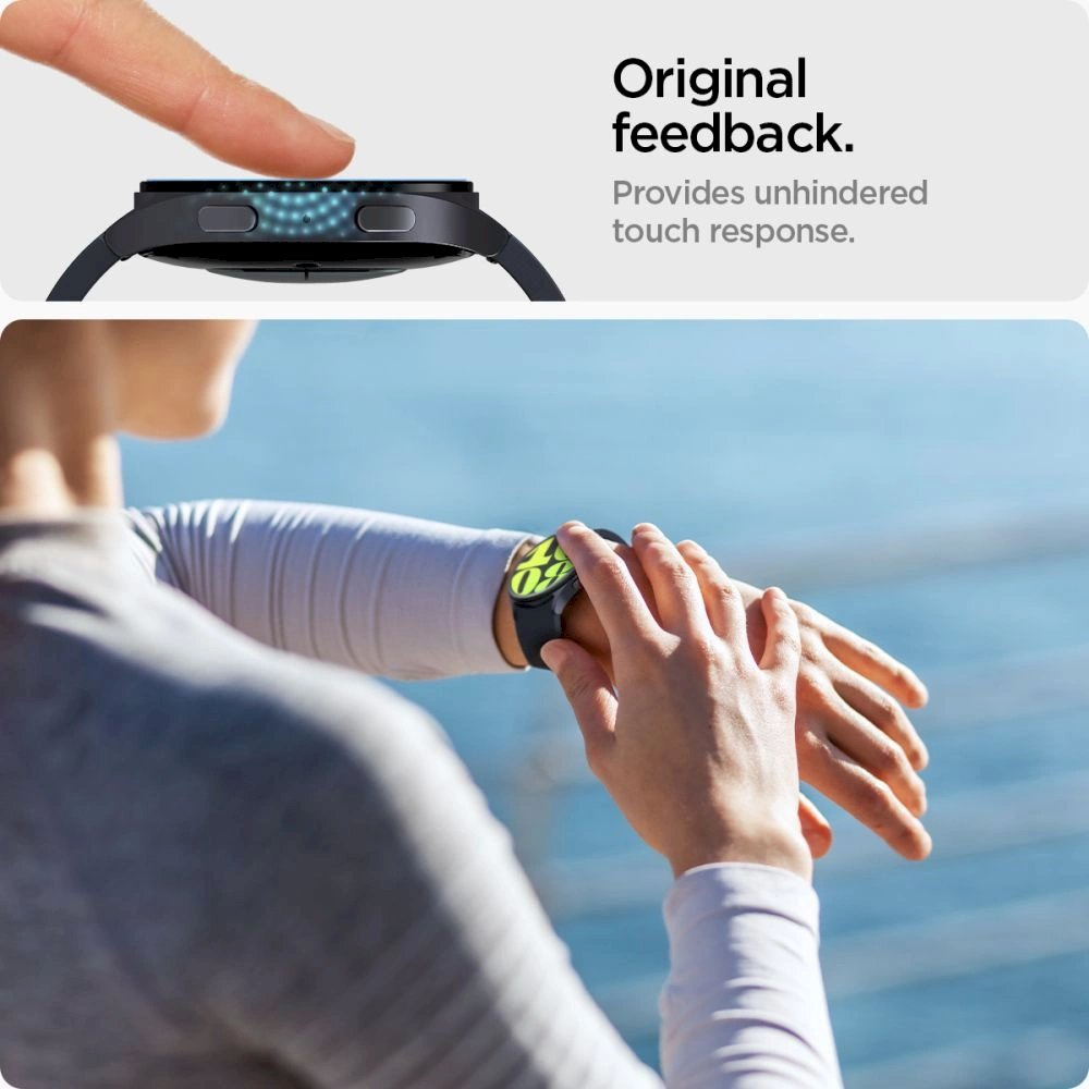 Spigen Glas.tR EZ Fit apsauginis stiklas Samsung Galaxy Watch 7 (44 mm) – 2 vnt. 7 Spigen Glas.tR EZ Fit apsauginis stiklas Samsung Galaxy Watch 7 (44 mm) – 2 vnt. 7