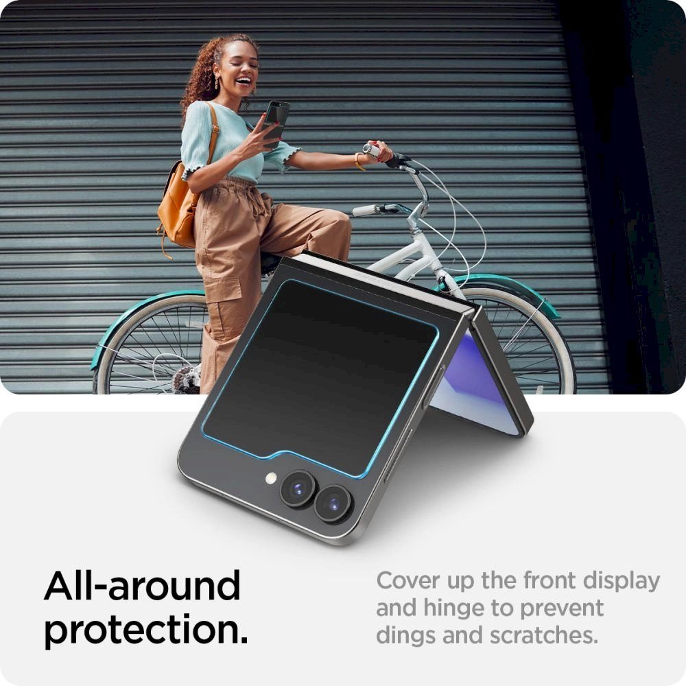 Spigen Glas.tR EZ Fit Apsauginis stiklas Samsung Galaxy Z Flip 6 - 2 pcs. 10 Spigen Glas.tR EZ Fit Apsauginis stiklas Samsung Galaxy Z Flip 6 - 2 pcs. 10