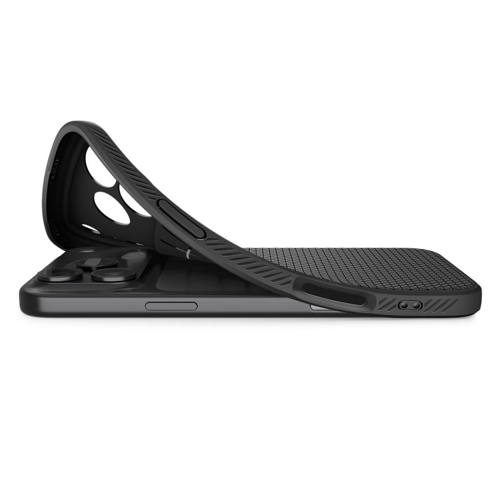 iPhone 17 Pro dėklas Spigen Liquid Air – matinės juodos 7