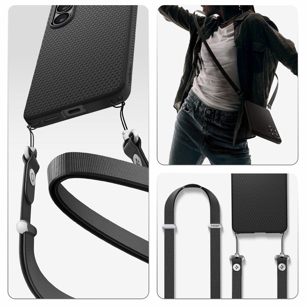 Samsung Galaxy S26+ Spigen Liquid Air dėklas – matinė juoda 20