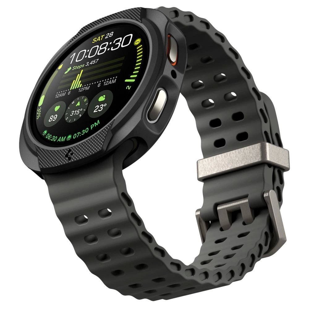 Samsung Galaxy Watch 8 40mm dėklas Spigen Liquid Air – matinės juodos spalvos 6