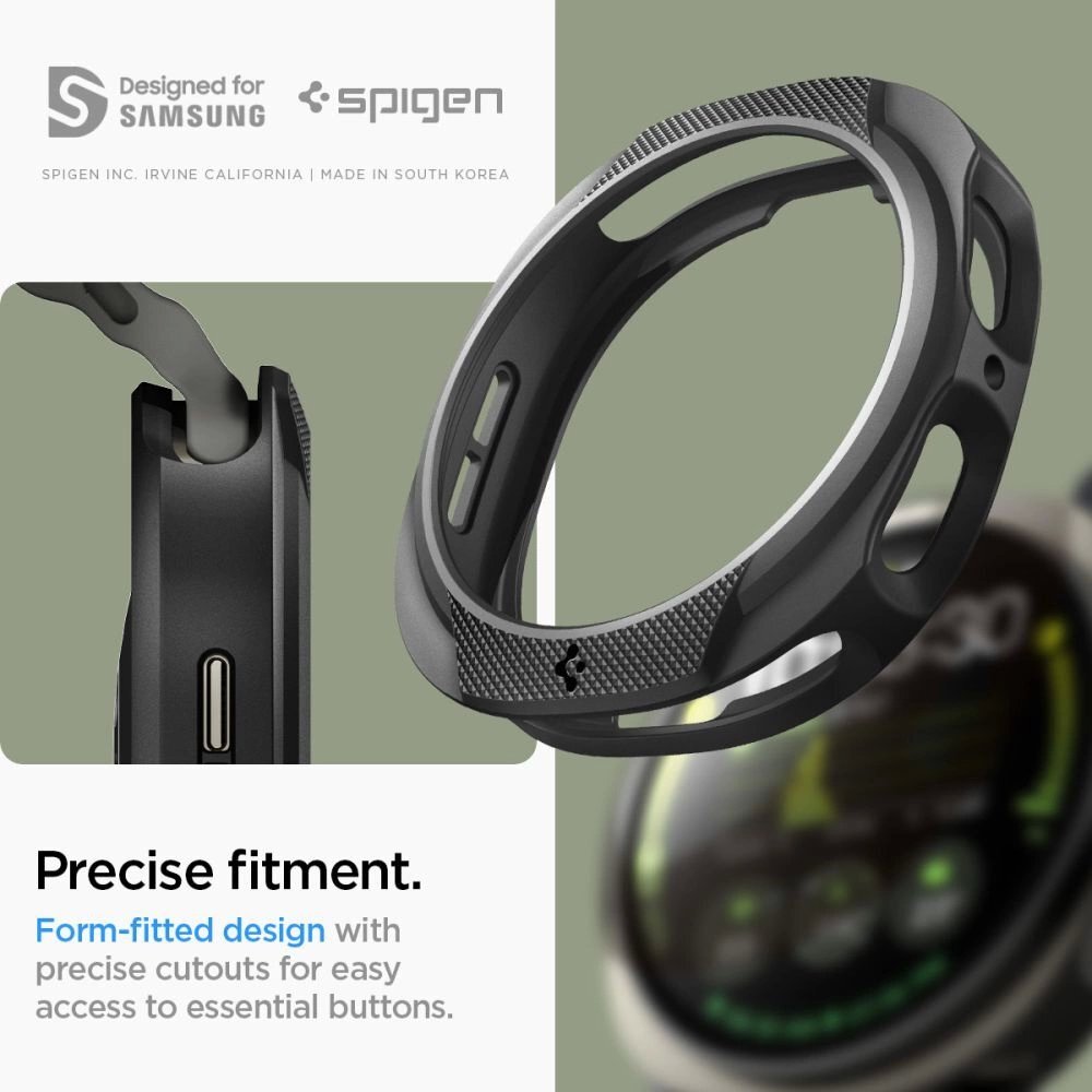 Samsung Galaxy Watch 8 44mm dėklas Spigen Liquid Air – matinės juodos spalvos 11 Samsung Galaxy Watch 8 44mm dėklas Spigen Liquid Air – matinės juodos spalvos 11