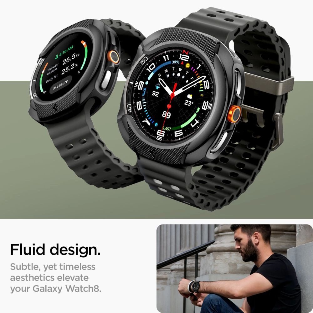 Samsung Galaxy Watch 8 Classic 46mm dėklas Spigen Liquid Air – juodas 8 Samsung Galaxy Watch 8 Classic 46mm dėklas Spigen Liquid Air – juodas 8
