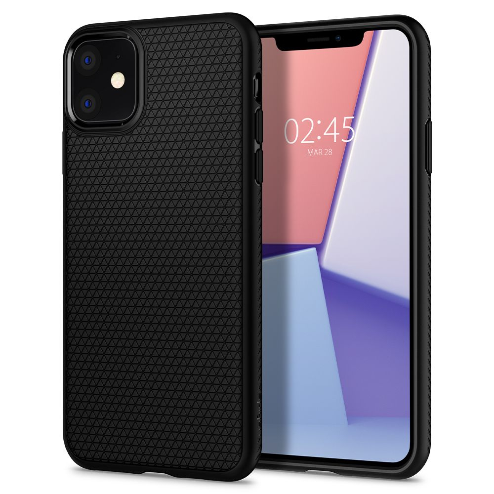 Aukštos Kokybės Dėklas Spigen Liquid Air Iphone 11 Matte Juodas Aukštos Kokybės Dėklas Spigen Liquid Air Iphone 11 Matte Juodas