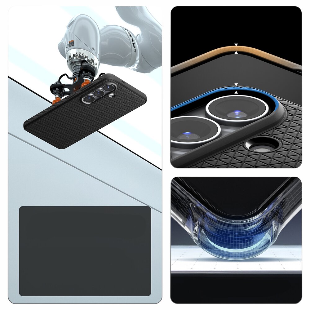 Samsung Galaxy S26 Spigen Liquid Air Mag MagSafe dėklas – juodas 20