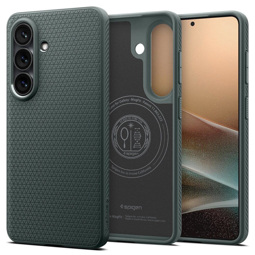 Samsung Galaxy S26+ Spigen Liquid Air Mag MagSafe dėklas – žalias 1 Samsung Galaxy S26+ Spigen Liquid Air Mag MagSafe dėklas – žalias 1