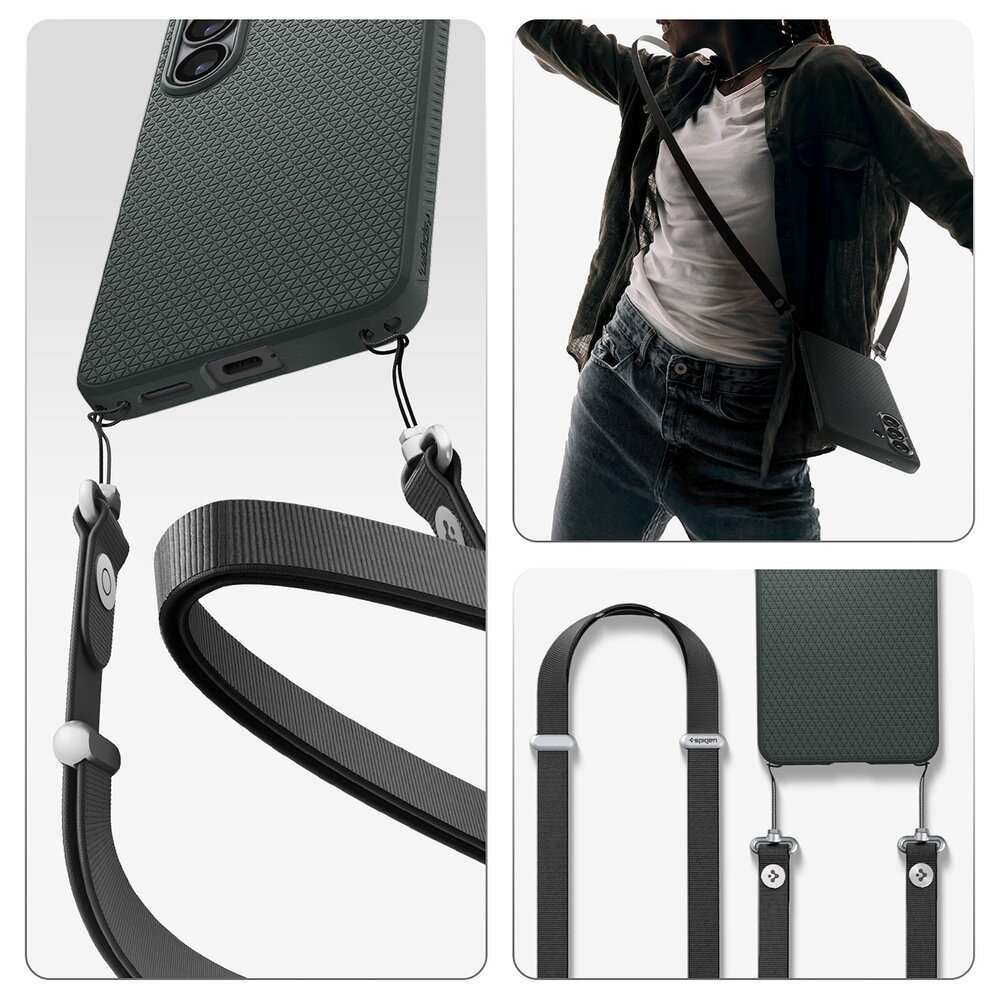 Samsung Galaxy S26+ Spigen Liquid Air Mag MagSafe dėklas – žalias 23