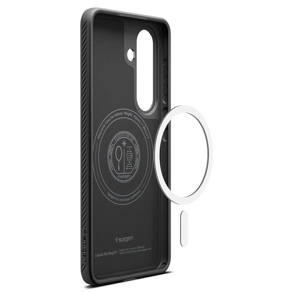 Samsung Galaxy S26+ Spigen Liquid Air Mag MagSafe dėklas – matinė juoda 13