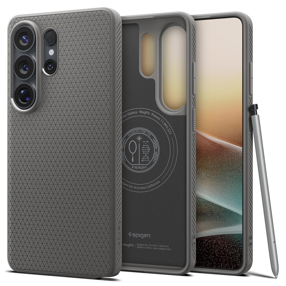 Samsung Galaxy S26 Ultra Spigen Liquid Air Mag MagSafe dėklas – pilkas 1 Samsung Galaxy S26 Ultra Spigen Liquid Air Mag MagSafe dėklas – pilkas 1