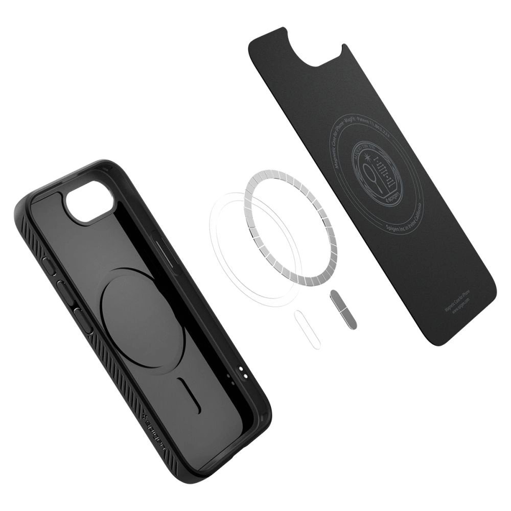 Spigen Liquid Air Mag MagSafe iPhone 16e Dėklas - Matinis Juodas 6
