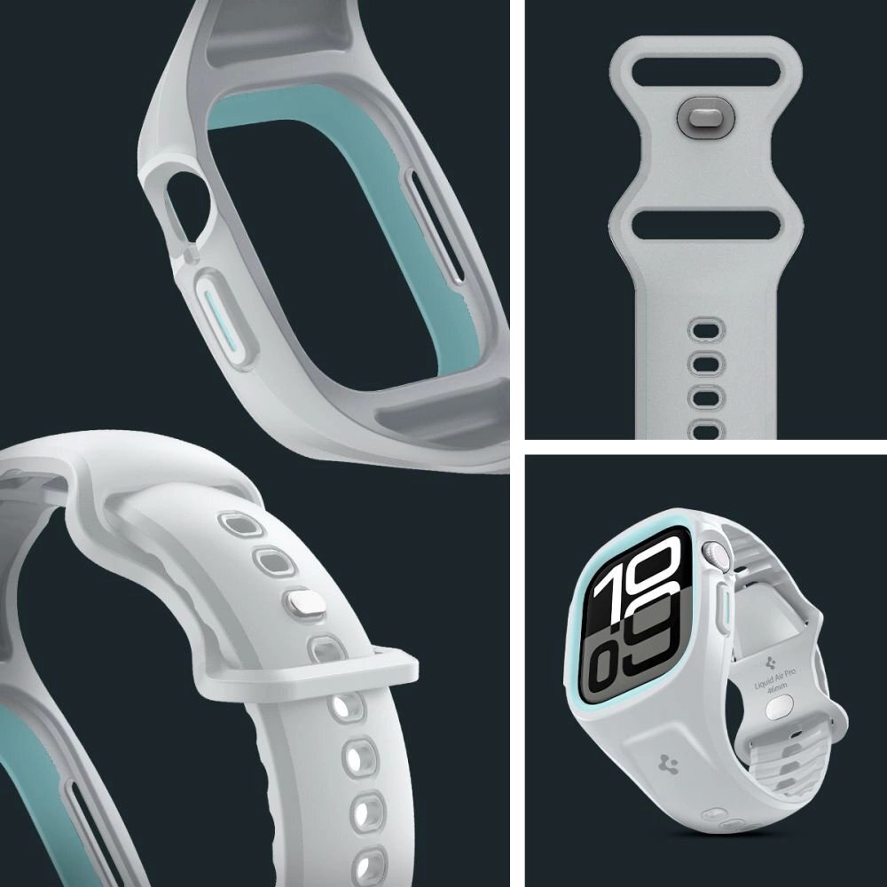 Apple Watch 10 46mm Spigen Liquid Air Pro dirželis – pilkas 11 Apple Watch 10 46mm Spigen Liquid Air Pro dirželis – pilkas 11