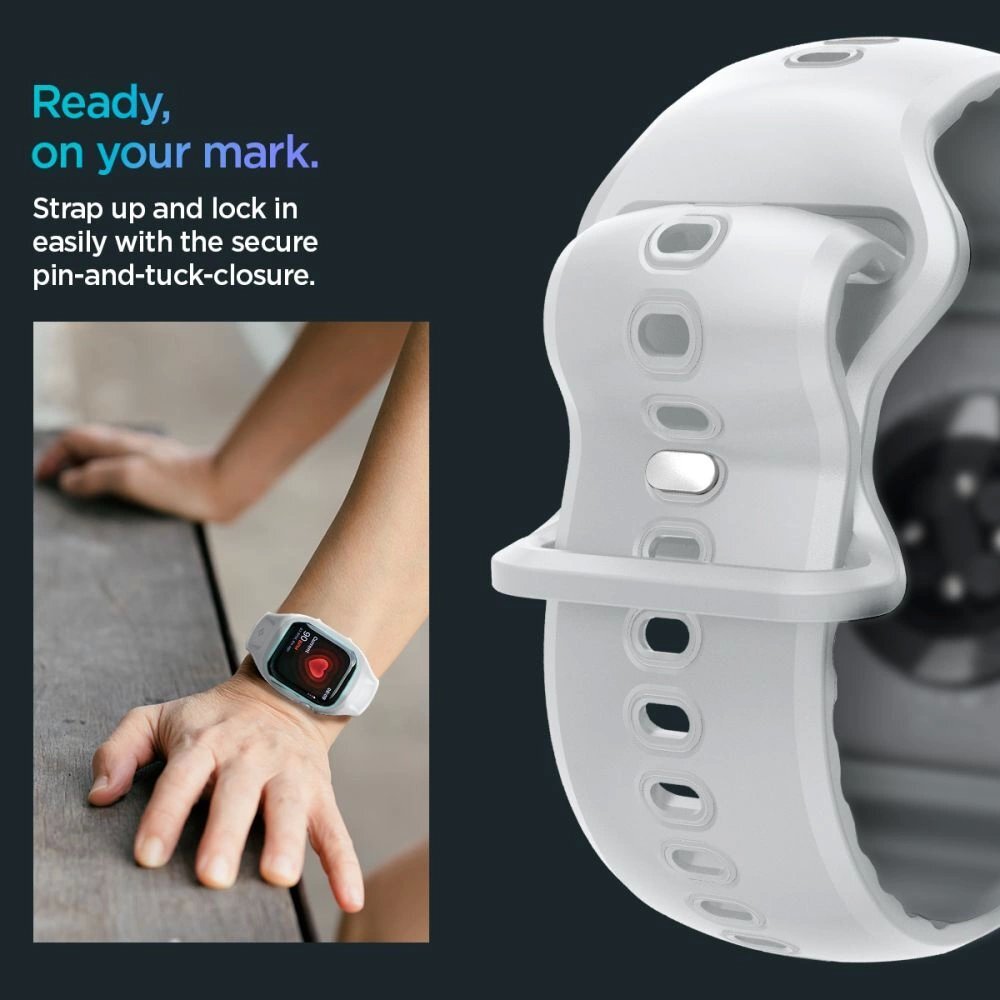 Apple Watch 10 46mm Spigen Liquid Air Pro dirželis – pilkas 14 Apple Watch 10 46mm Spigen Liquid Air Pro dirželis – pilkas 14