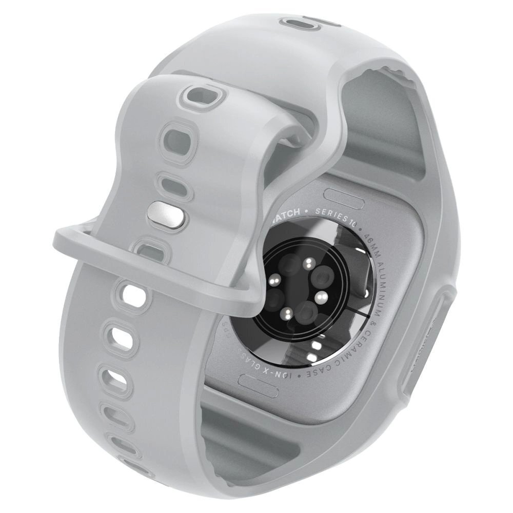 Apple Watch 10 46mm Spigen Liquid Air Pro dirželis – pilkas 8
