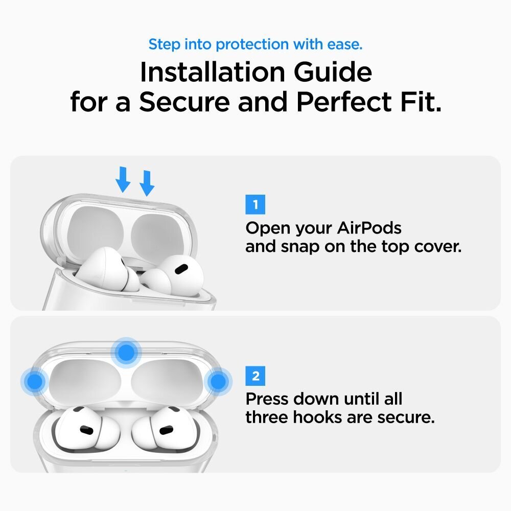 AirPods Pro 3 Spigen Liquid Crystal dėklas – skaidrus 13 AirPods Pro 3 Spigen Liquid Crystal dėklas – skaidrus 13