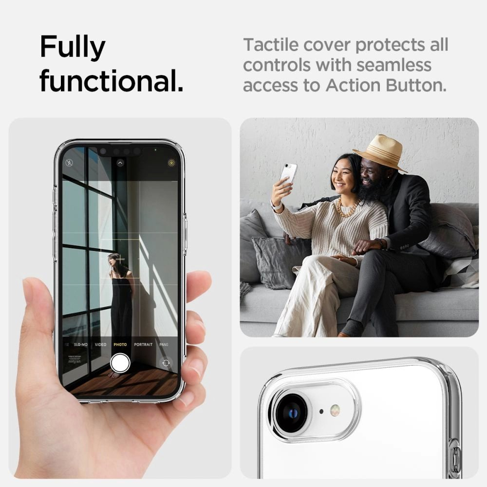 Spigen Liquid Crystal Mag MagSafe iPhone 16e Dėklas - Permatomas 12