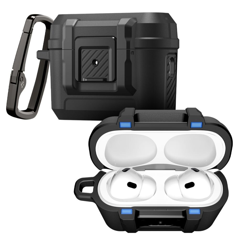 AirPods Pro 3 Spigen Lock Fit dėklas – juodas 1 AirPods Pro 3 Spigen Lock Fit dėklas – juodas 1