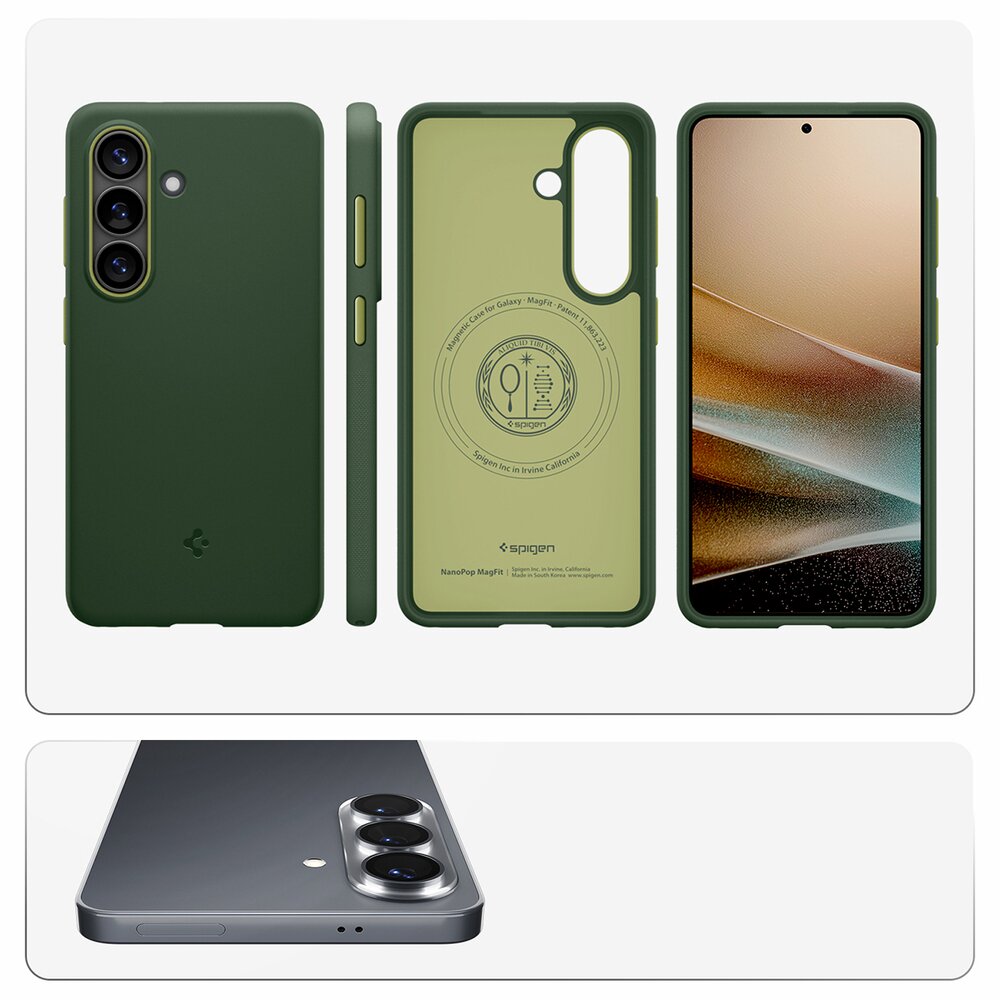 Samsung Galaxy S26 Spigen Nano Pop Mag MagSafe dėklas – žalias 10