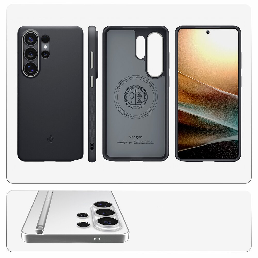 Samsung Galaxy S26 Ultra Spigen Nano Pop Mag MagSafe dėklas – juodas 13