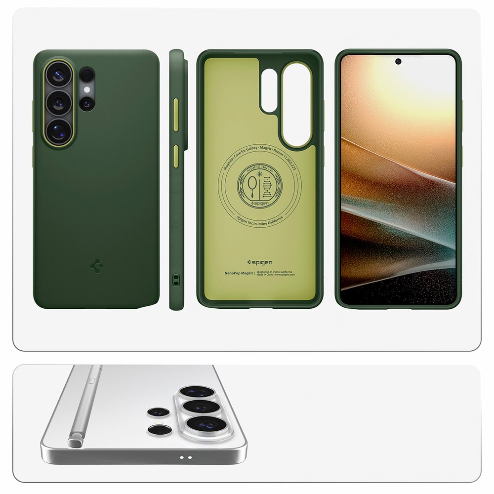 Samsung Galaxy S26 Ultra Spigen Nano Pop Mag MagSafe dėklas – žalias 18