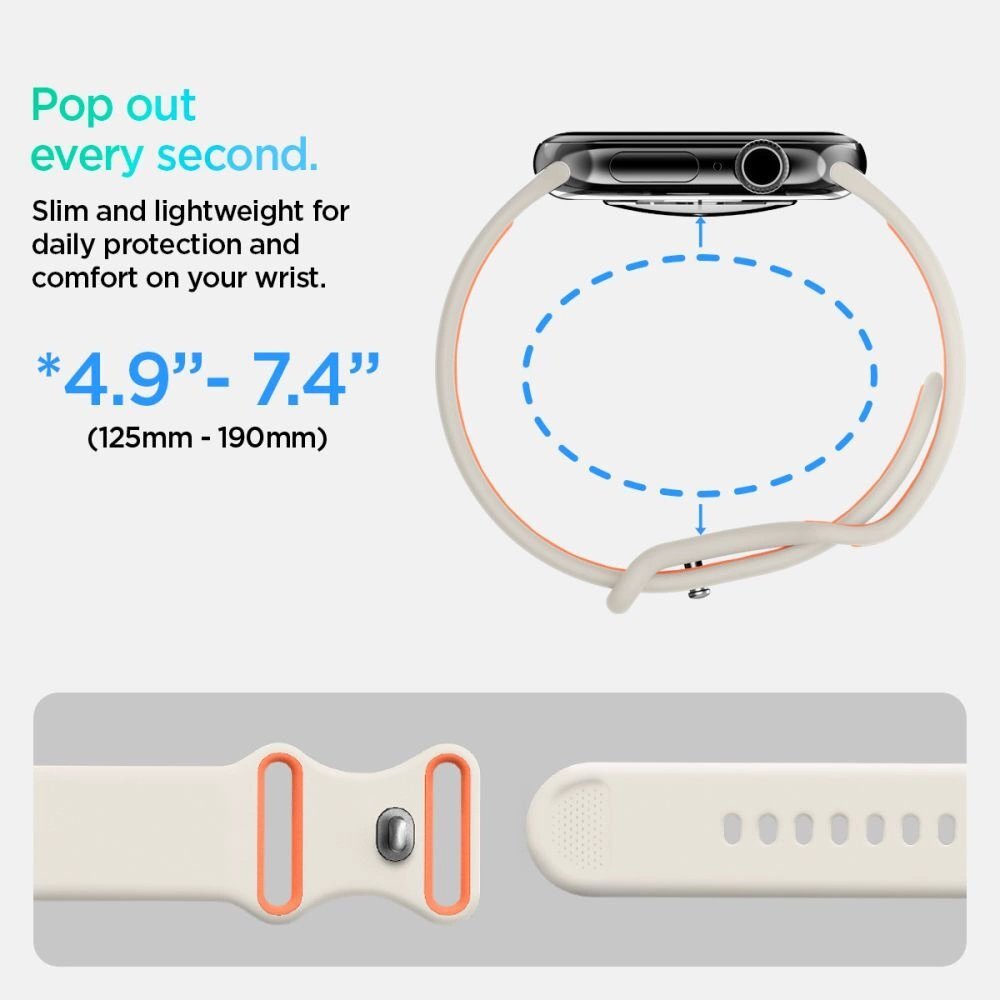 Apple Watch 40/41/42 mm Spigen Nano Pop dirželis – smėlinis 8