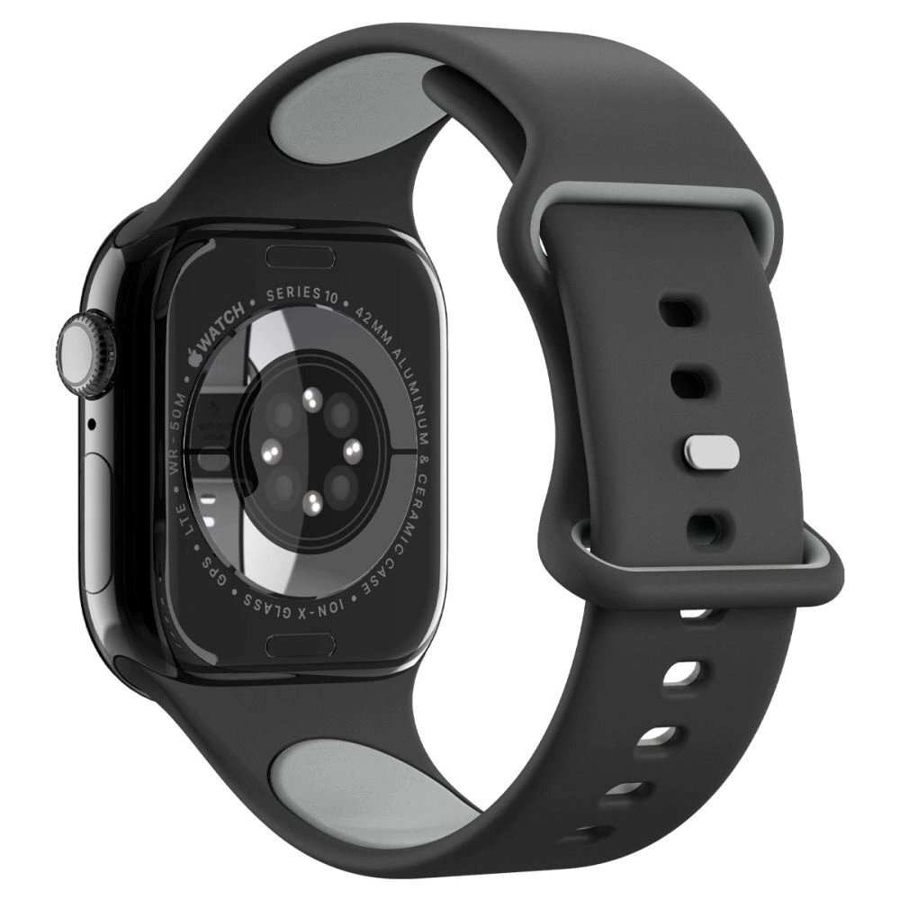 Apple Watch 40/41/42 mm Spigen Nano Pop dirželis – juodas ir pilkas 4