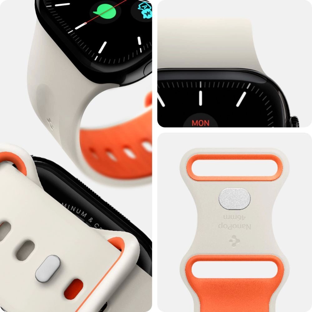 Apple Watch 44 / 45 / 46 / 49 mm Spigen Nano Pop dirželis – smėlinis ir oranžinis 7 Apple Watch 44 / 45 / 46 / 49 mm Spigen Nano Pop dirželis – smėlinis ir oranžinis 7