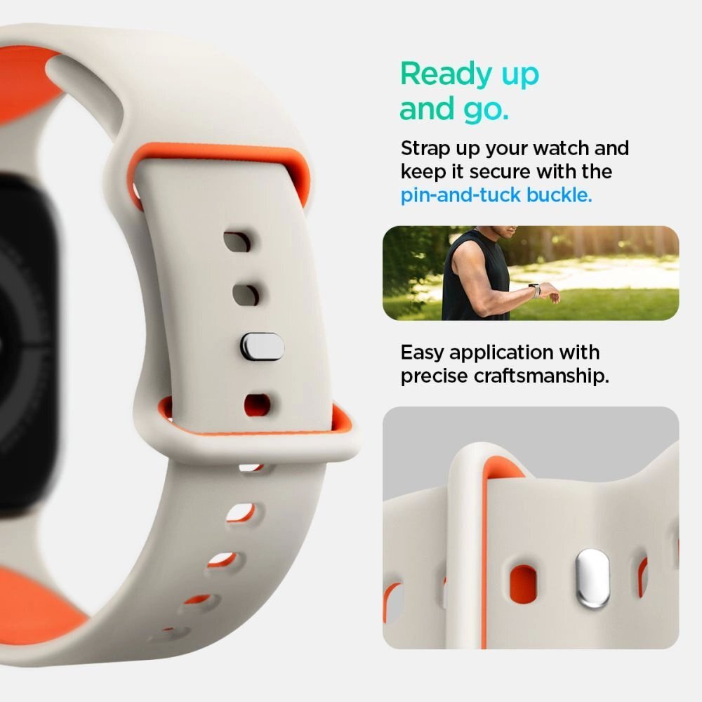 Apple Watch 44 / 45 / 46 / 49 mm Spigen Nano Pop dirželis – smėlinis ir oranžinis 9 Apple Watch 44 / 45 / 46 / 49 mm Spigen Nano Pop dirželis – smėlinis ir oranžinis 9