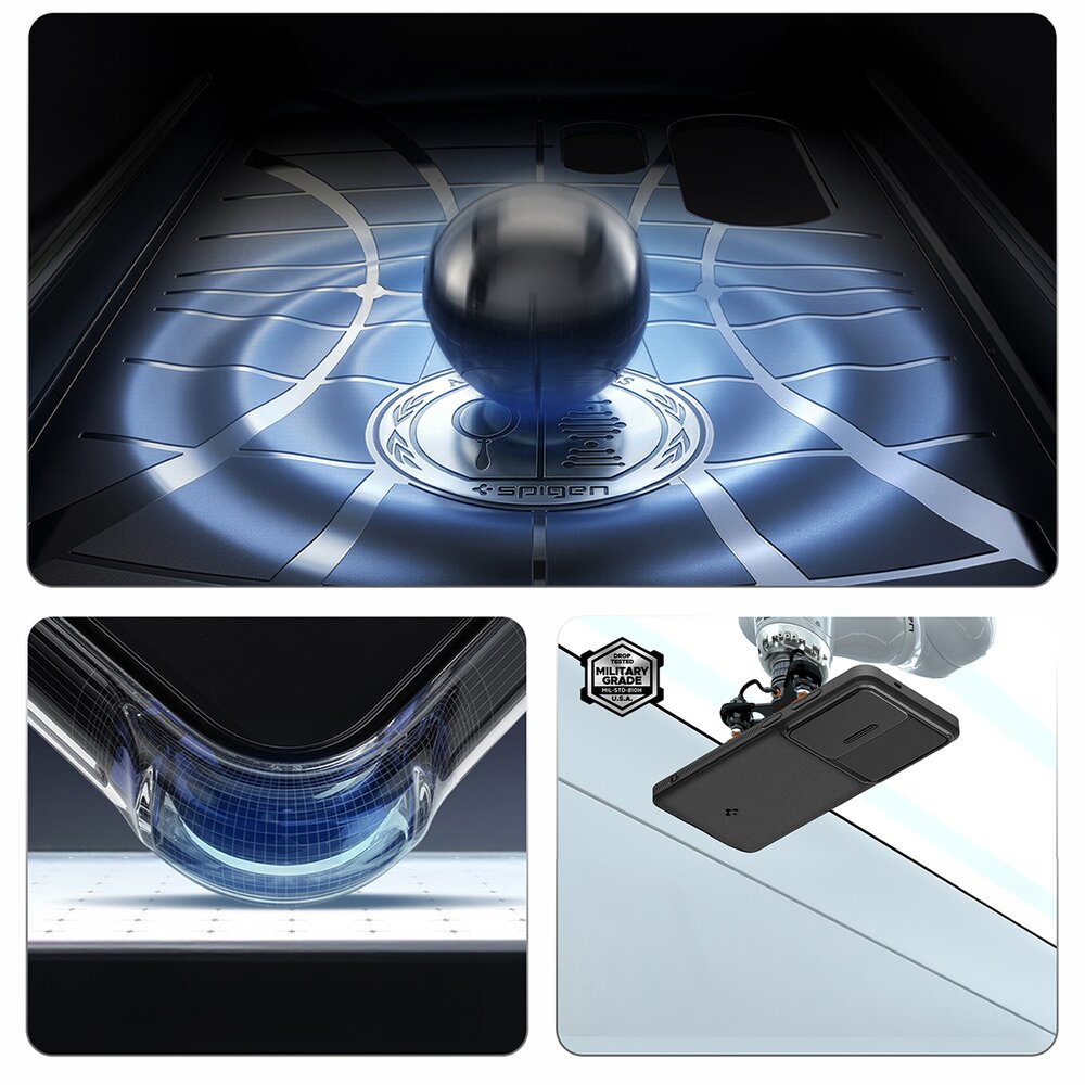 Samsung Galaxy S26 Ultra Spigen Optik Armor dėklas – juodas 11