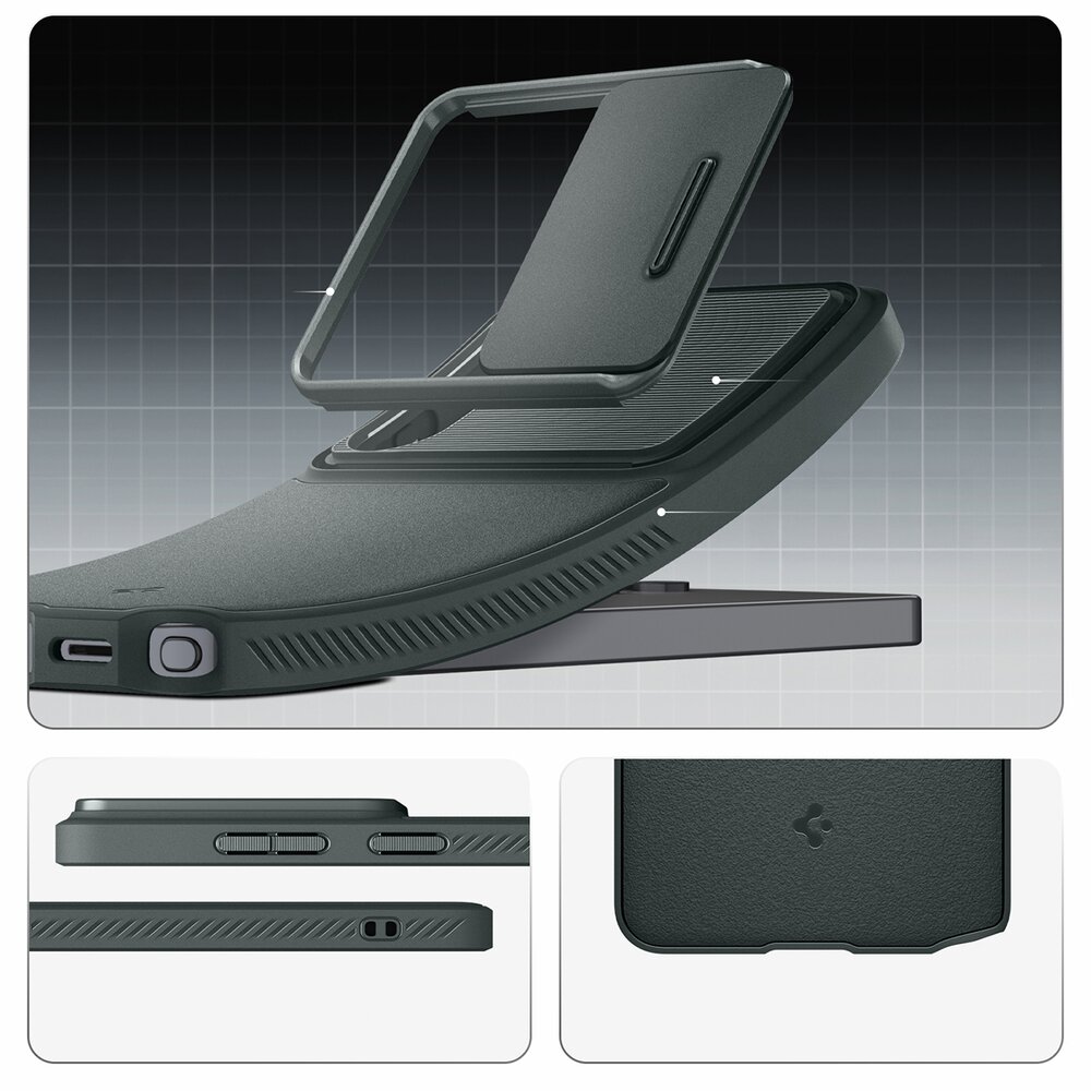 Samsung Galaxy S26 Ultra Spigen Optik Armor dėklas – žalias 12