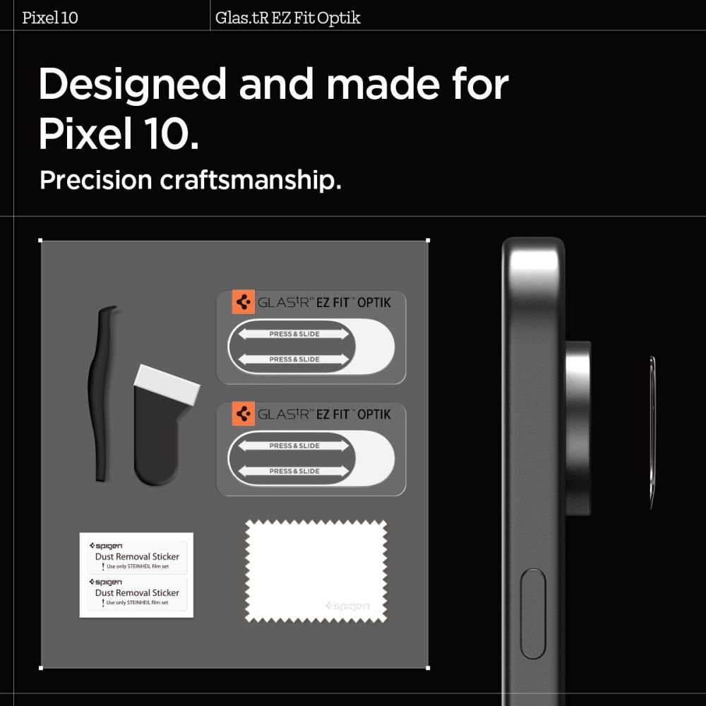 Google Pixel 10 Spigen Optik Glas.tR 2-pack kameros apsauga – skaidri 13