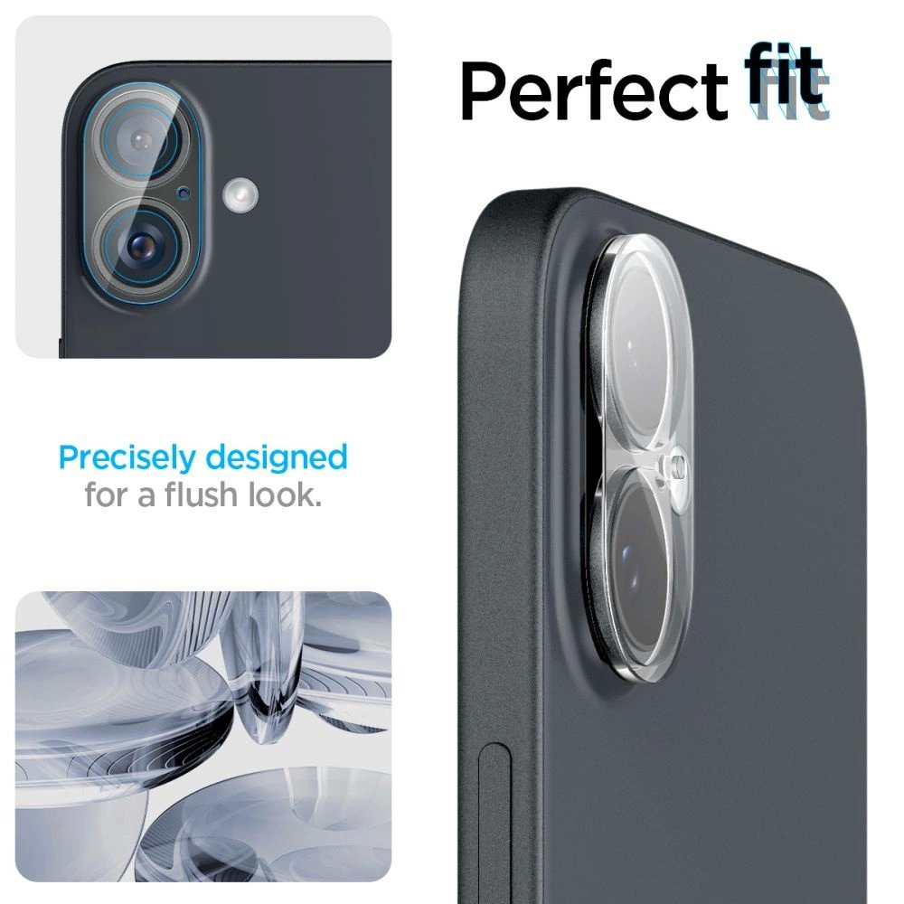 Spigen Optik Glas.tR Apsauginis stiklas for iPhone 16 / 16 Plus camera - transparent (2 pcs.) 10 Spigen Optik Glas.tR Apsauginis stiklas for iPhone 16 / 16 Plus camera - transparent (2 pcs.) 10