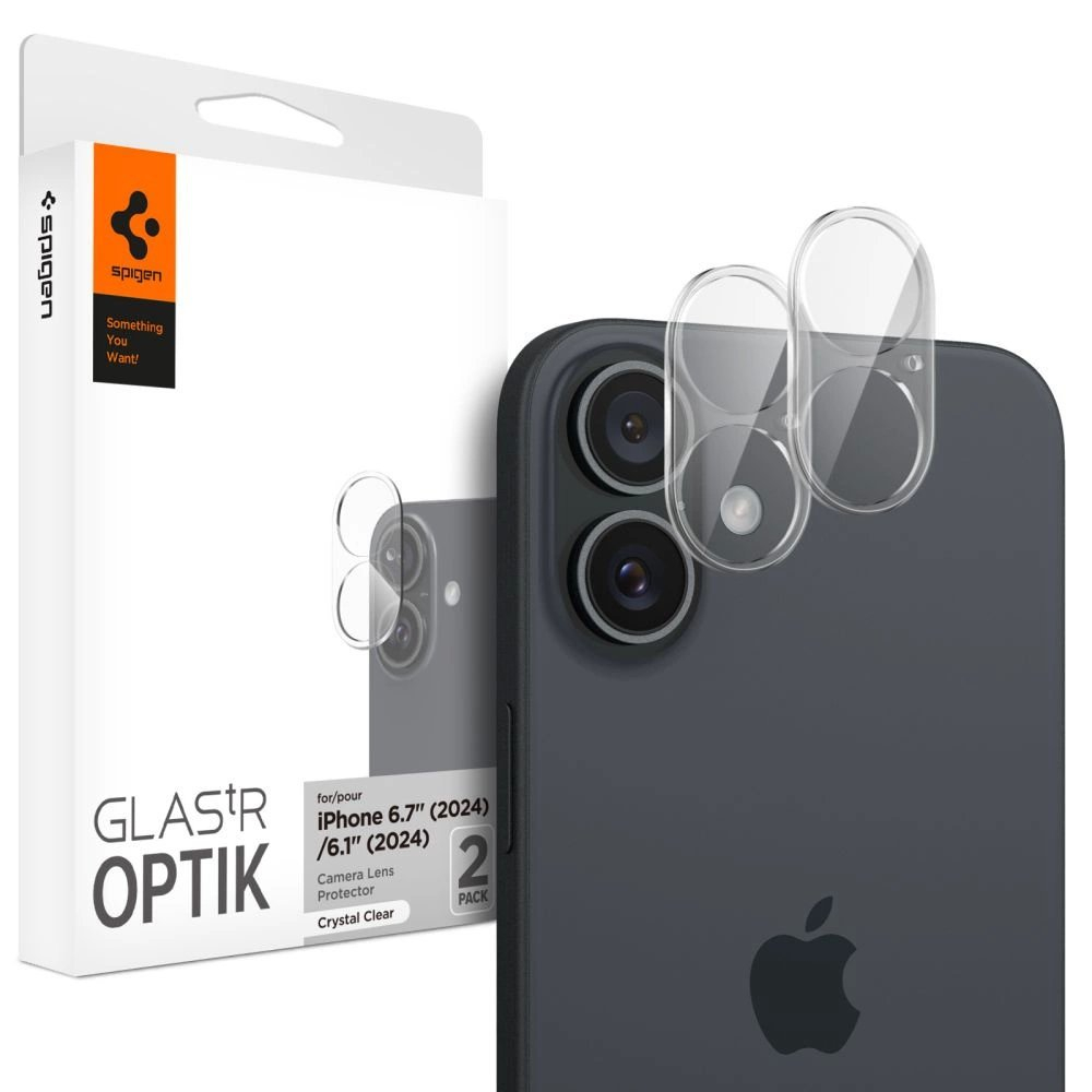 Spigen Optik Glas.tR Apsauginis stiklas for iPhone 16 / 16 Plus camera - transparent (2 pcs.) Spigen Optik Glas.tR Apsauginis stiklas for iPhone 16 / 16 Plus camera - transparent (2 pcs.)