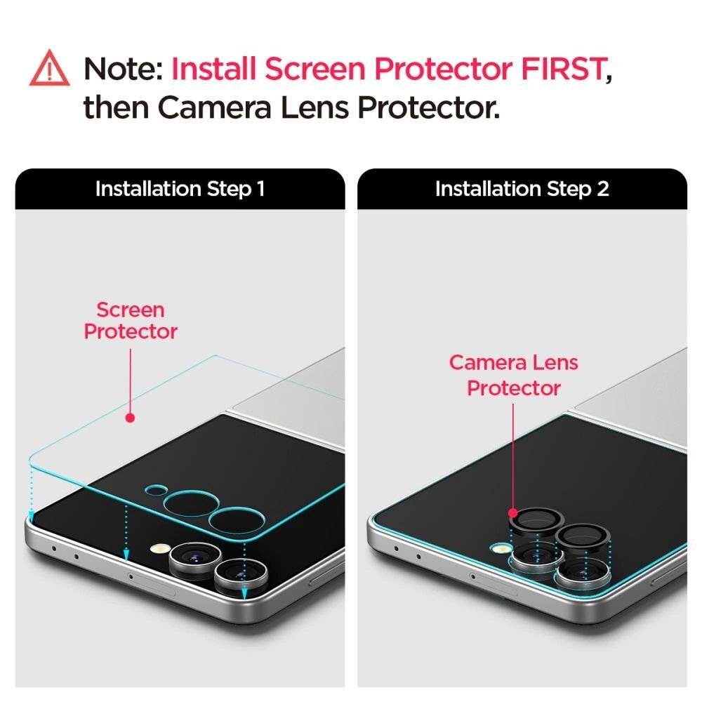 Samsung Galaxy Z Flip 7 Spigen Optik Pro HD Glas.TR EZ Fit kameros apsauga (2 vnt.) – juoda 6 Samsung Galaxy Z Flip 7 Spigen Optik Pro HD Glas.TR EZ Fit kameros apsauga (2 vnt.) – juoda 6