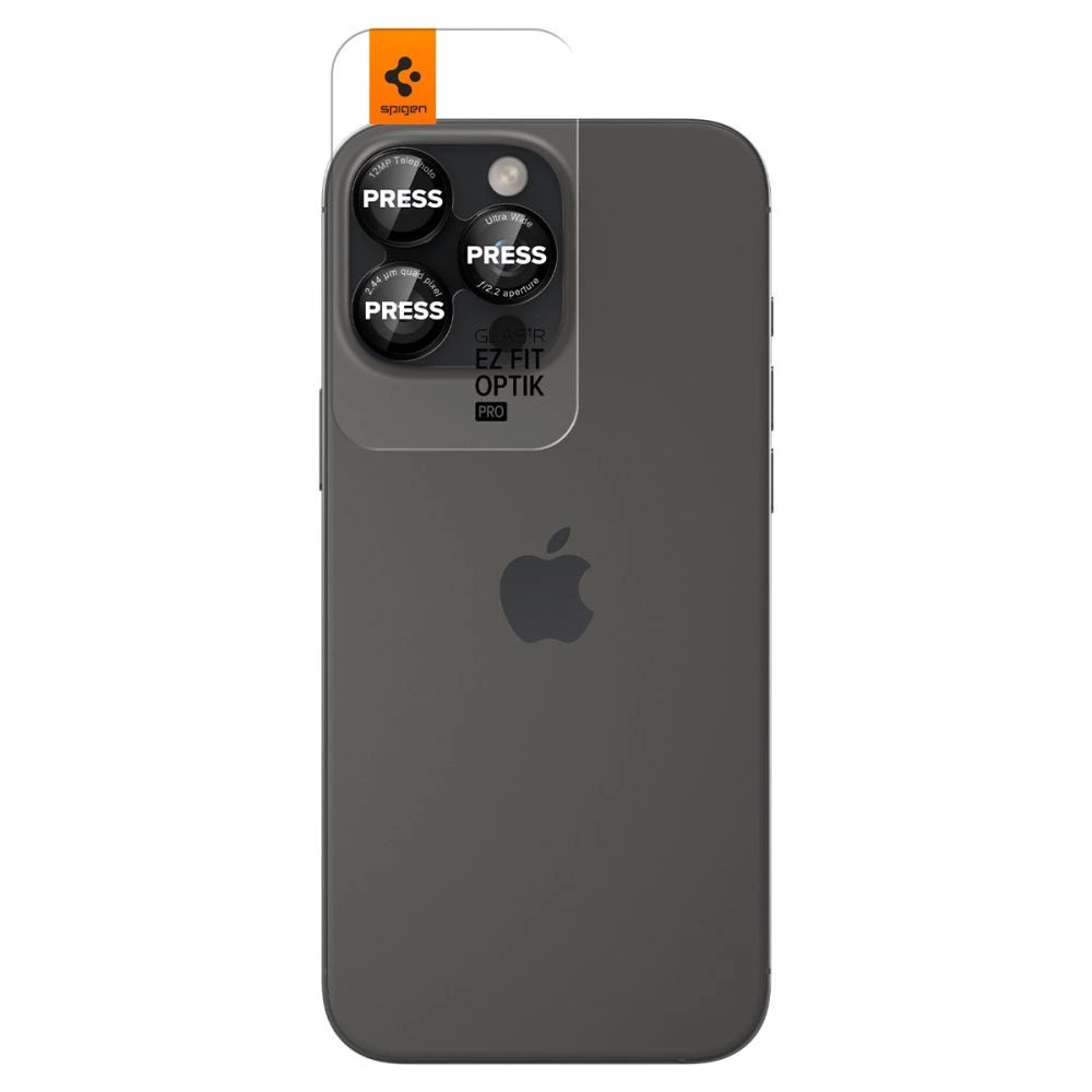 Spigen Optik Pro L-Series Glas.tR EZ Fit Apsauginis stiklas for iPhone 14 Pro / Pro Max / 15 Pro / Pro Max / 16 Pro / 16 Pro Max Camera - Juodas 1 Spigen Optik Pro L-Series Glas.tR EZ Fit Apsauginis stiklas for iPhone 14 Pro / Pro Max / 15 Pro / Pro Max / 16 Pro / 16 Pro Max Camera - Juodas 1