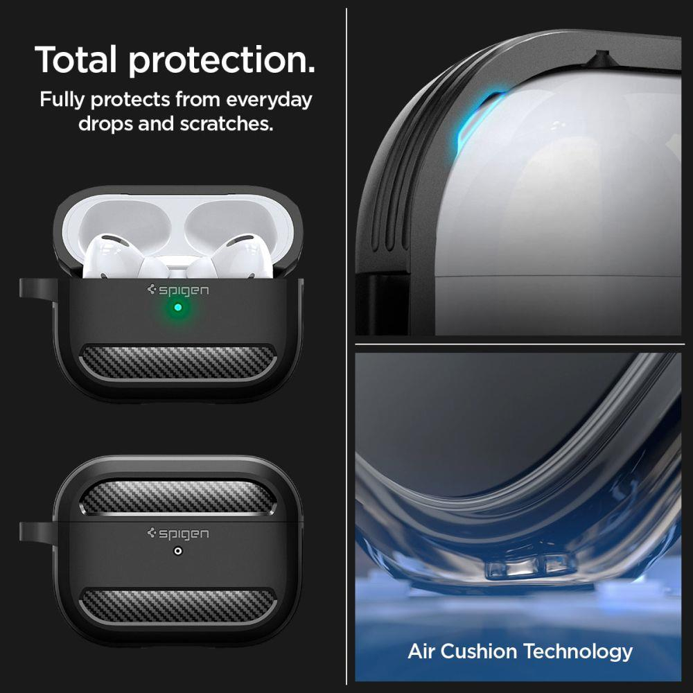 Dėklas Spigen RUGGED ARMOR Apple AIRPODS PRO 1 / 2 Juodas 13 Dėklas Spigen RUGGED ARMOR Apple AIRPODS PRO 1 / 2 Juodas 13