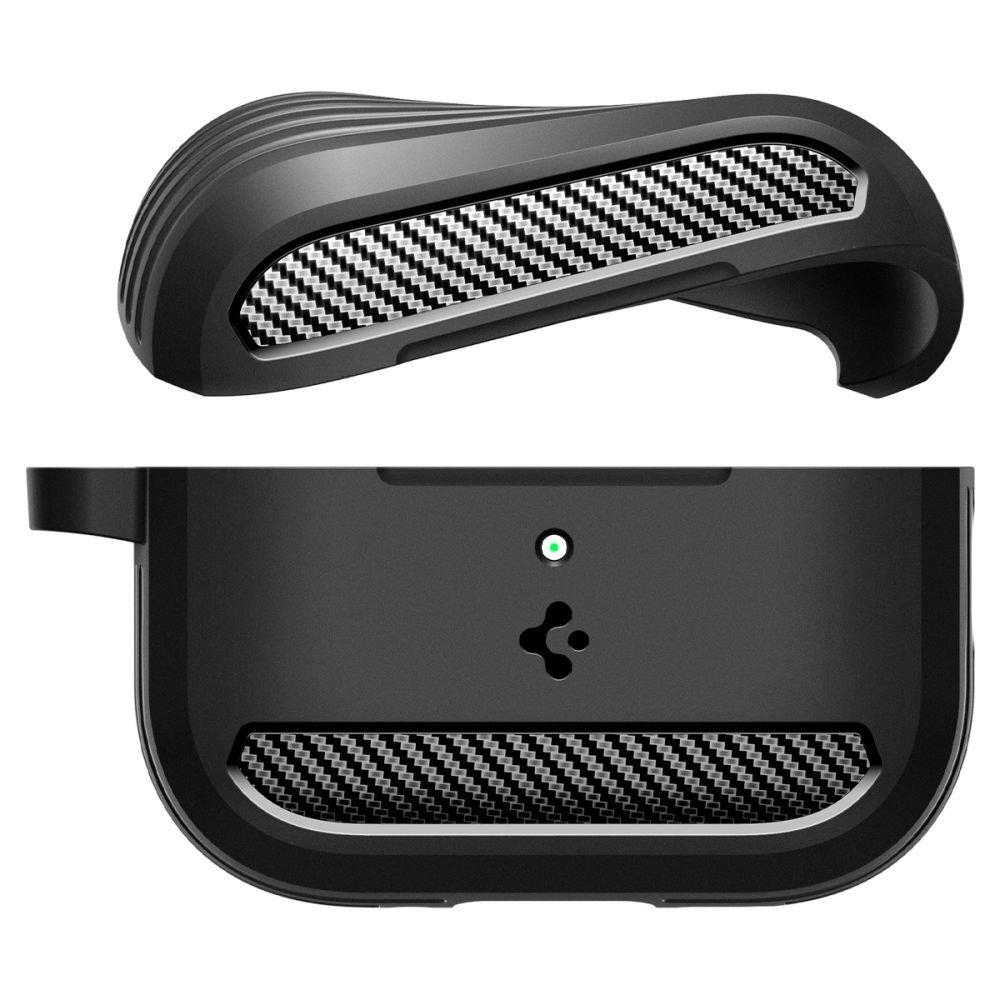 AirPods 3 dėklas Spigen Rugged Armor – matinės juodos spalvos 3 AirPods 3 dėklas Spigen Rugged Armor – matinės juodos spalvos 3