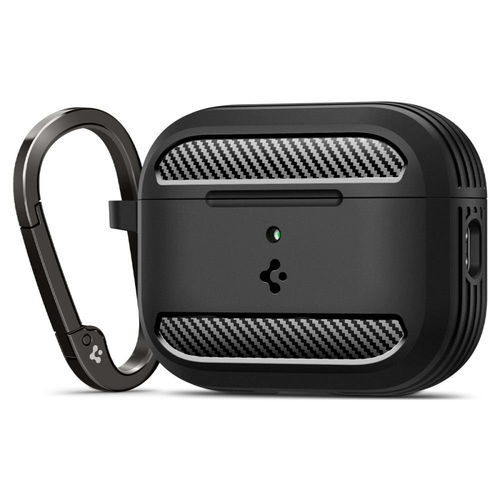 AirPods 3 dėklas Spigen Rugged Armor – matinės juodos spalvos AirPods 3 dėklas Spigen Rugged Armor – matinės juodos spalvos
