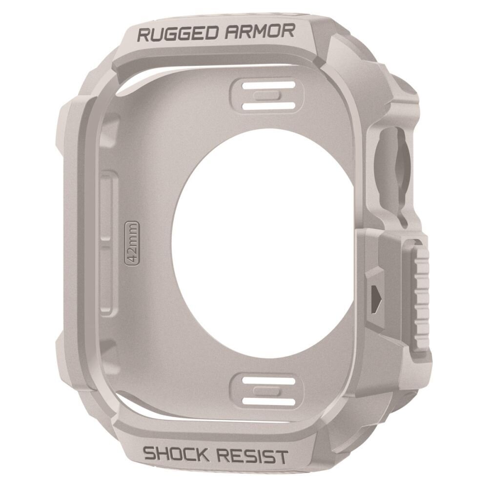 Apple Watch 42 mm Spigen Rugged Armor dėklas – smėlinis 9 Apple Watch 42 mm Spigen Rugged Armor dėklas – smėlinis 9