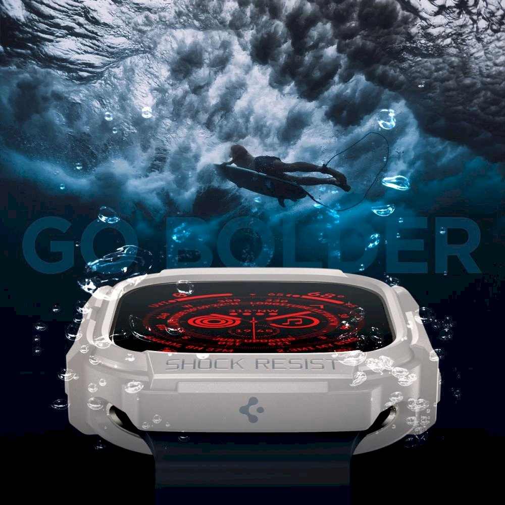 Spigen Rugged Armor Dėklas Apple Watch Ultra 1 / 2 (49 mm) - beige 10 Spigen Rugged Armor Dėklas Apple Watch Ultra 1 / 2 (49 mm) - beige 10