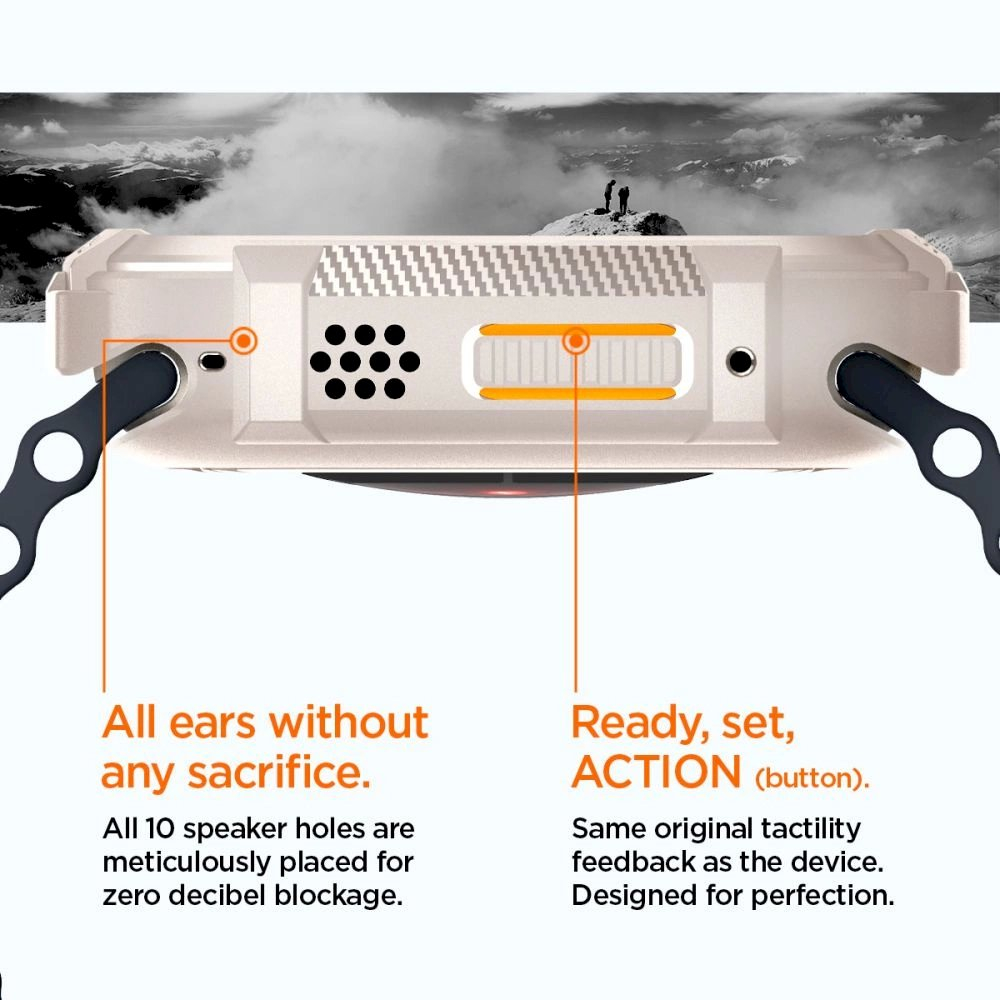 Spigen Rugged Armor Dėklas Apple Watch Ultra 1 / 2 (49 mm) - beige 15 Spigen Rugged Armor Dėklas Apple Watch Ultra 1 / 2 (49 mm) - beige 15