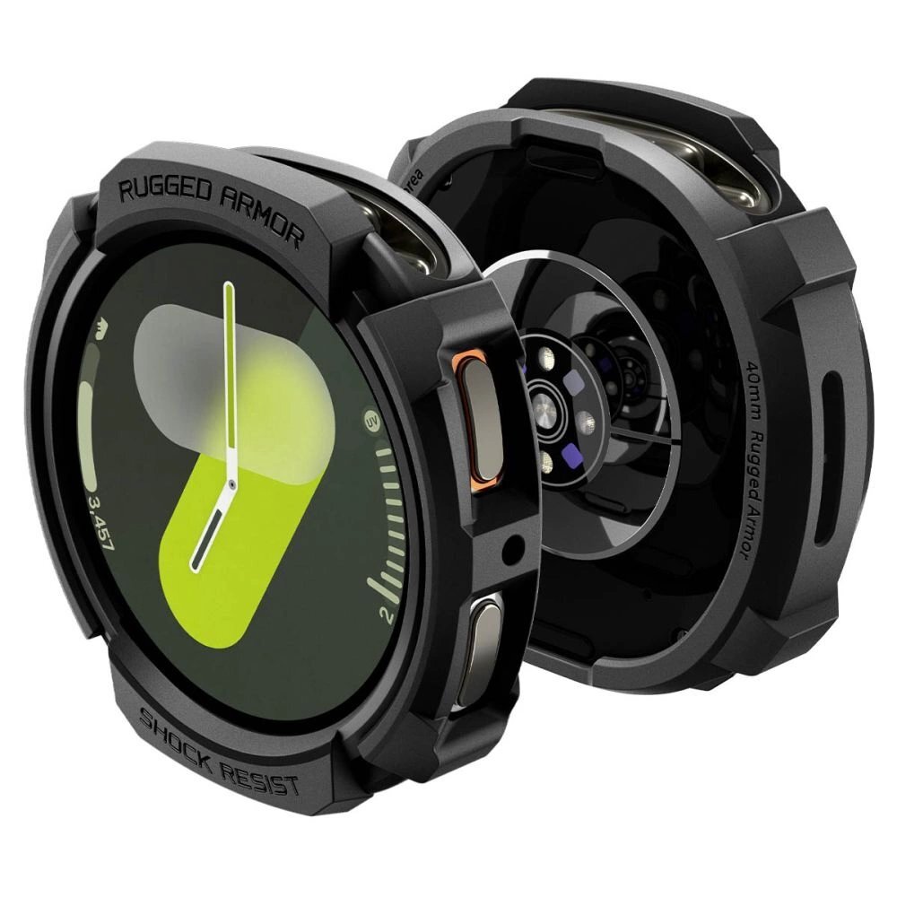 Samsung Galaxy Watch 8 40mm dėklas Spigen Rugged Armor – matinės juodos spalvos 1